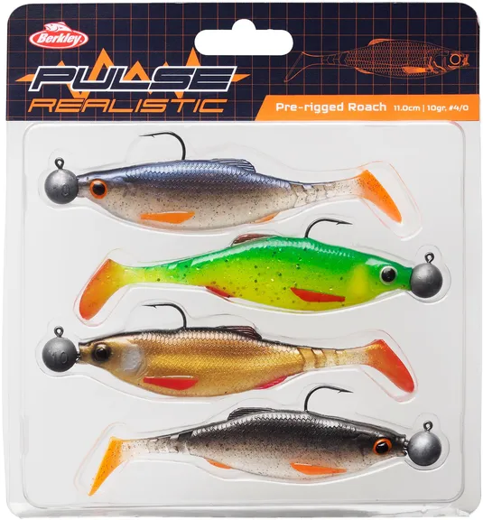 Berkley Pulse Realistic Roach Prerigged 11cm 10g Single hook