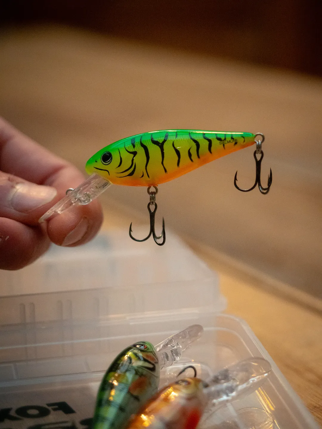 Salmo Rattlin Executor SDR 5cm 5.5g 1.2–2.7m Clear Green Tiger
