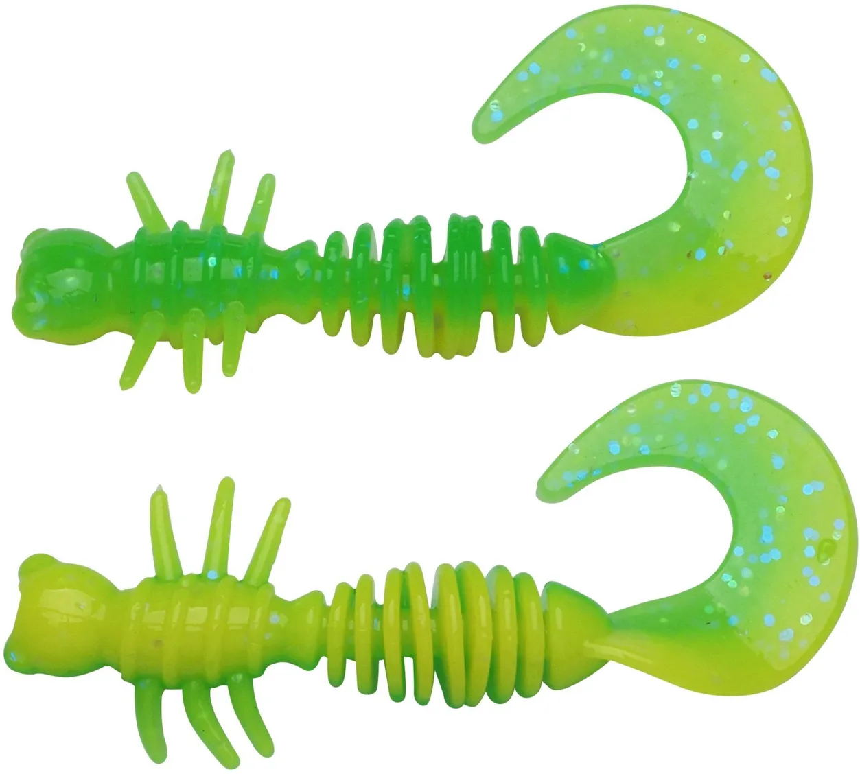 Berkley PowerBait Power Curly 4cm Spring Green/Sunshine Yellow