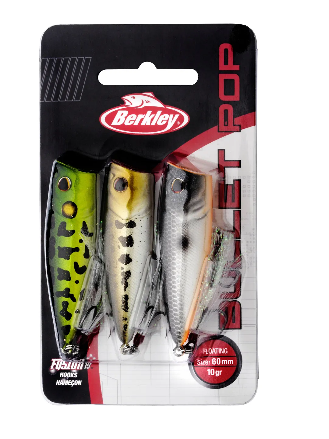 Berkley Bullet Pop - 6cm, 6g, Assorted, 3 pieces
