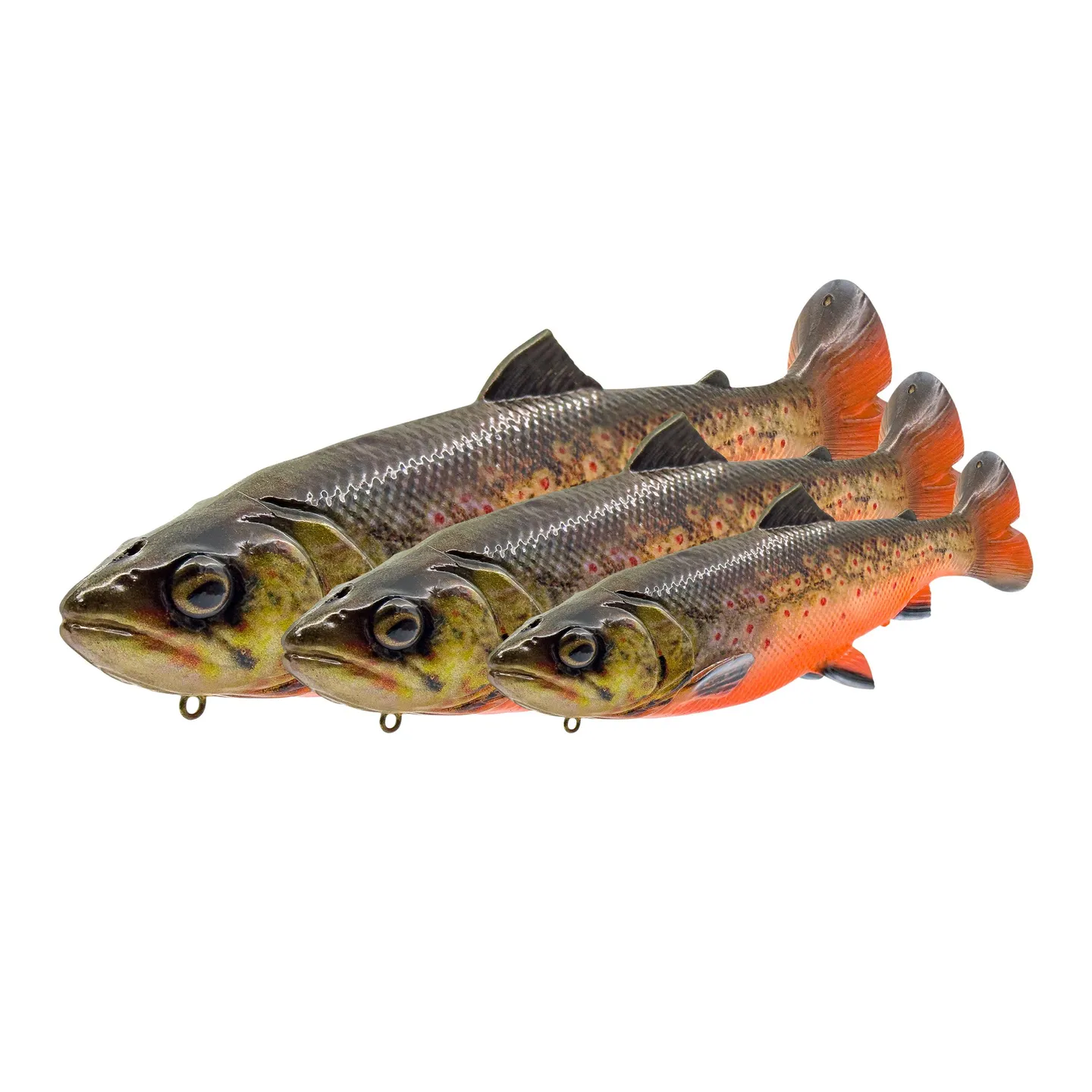 Savage Gear 3D Line Thru Pulsetail Trout Softbait 25cm 185g Slow Sinking 0.3–3m Clear Golden Albino