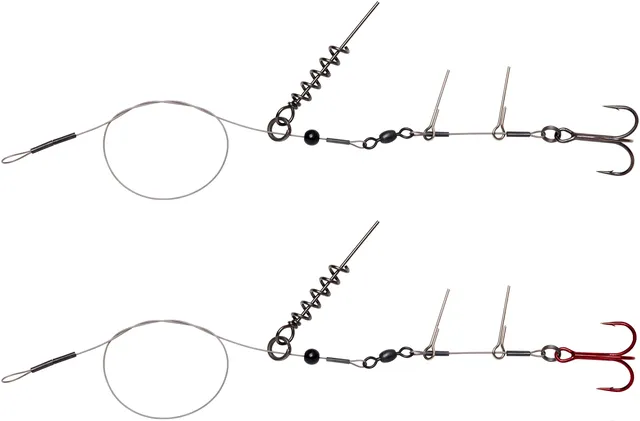 Savage Gear Linethru Corkscrew Rig 1/0 45cm 31kg 2pcs