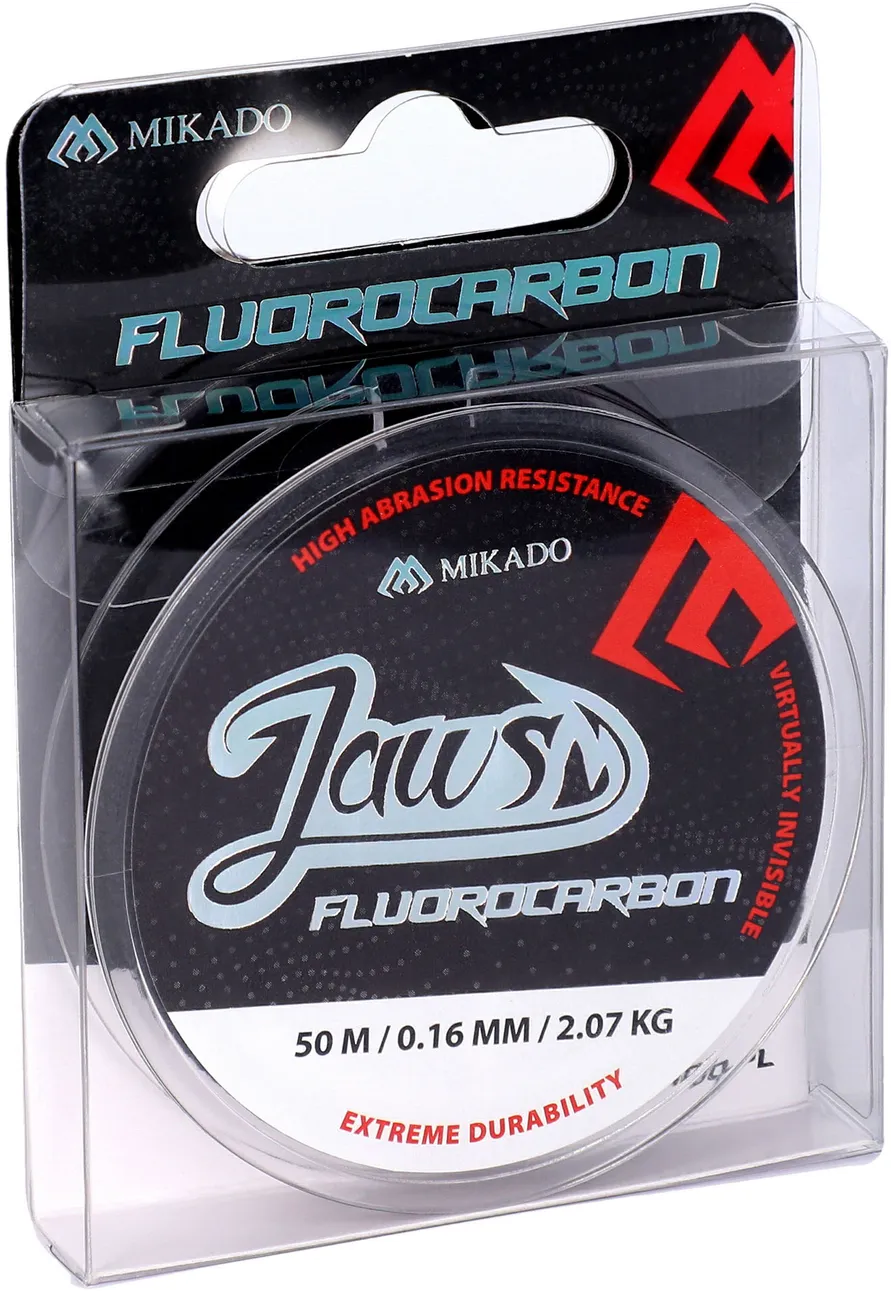 Mikado Fluorocarbon Jaws - 0.25mm, 5.08kg, 50m, Transparent