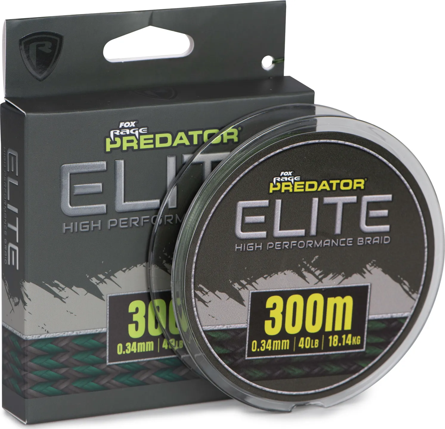 Fox Rage Predator Elite Braid 0.34mm 18kg 300m Dark green