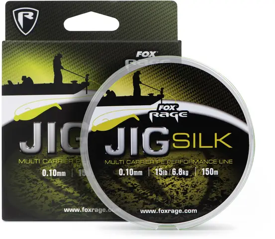 Fox Rage Jig Silk Geflochtene Schnur 0.1mm 6.8kg 120m Fluro Green