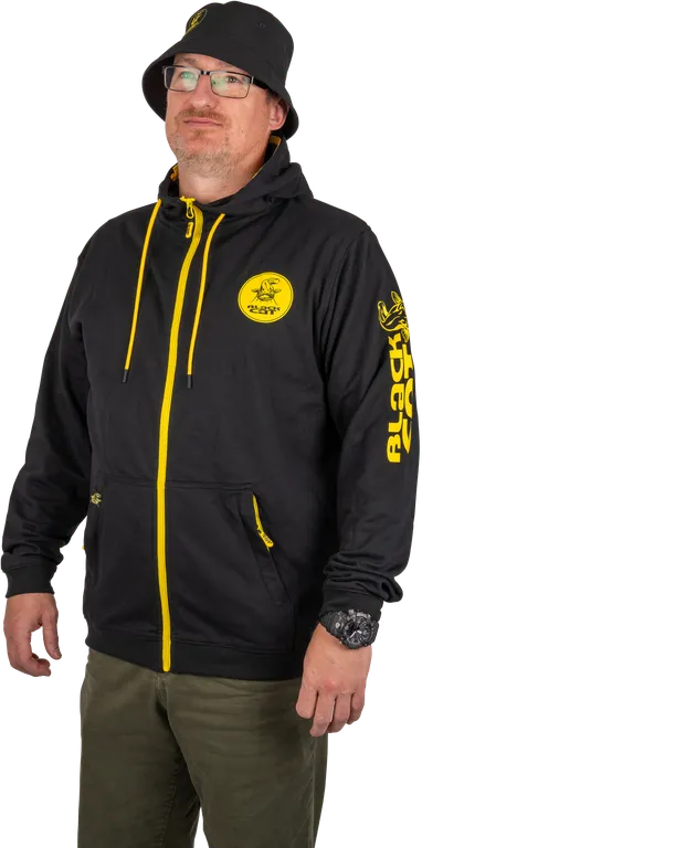 Black Cat Black Zip Hoody XXL