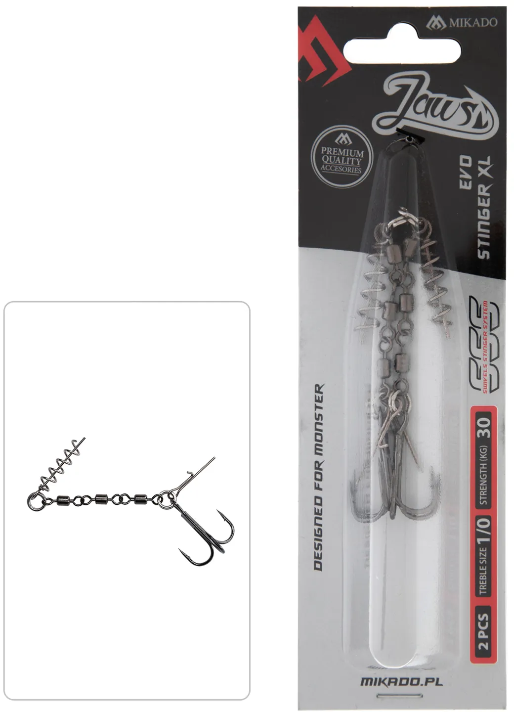 Mikado Jaws Evo Stinger 35kg 2/0 Treble