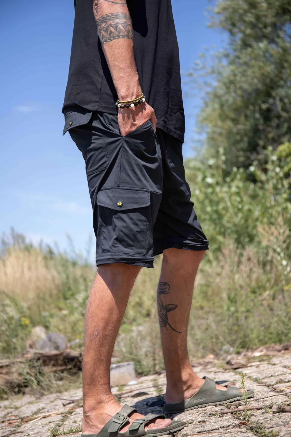 Black Cat Zip-Off Trousers XL Black