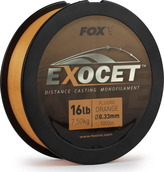 Fox Exocet Fluoro Orange Mono 0.33mm 7.5kg 1000m