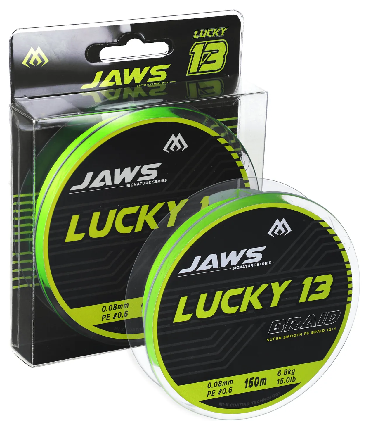 Mikado Jaws Lucky 13 - 0.2mm, 17kg, 150m, Fluo green