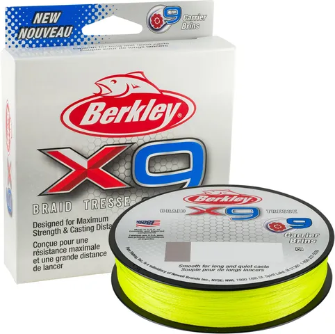 Berkley x9 Braid 0.08mm 150m 7.6kg Flame Green