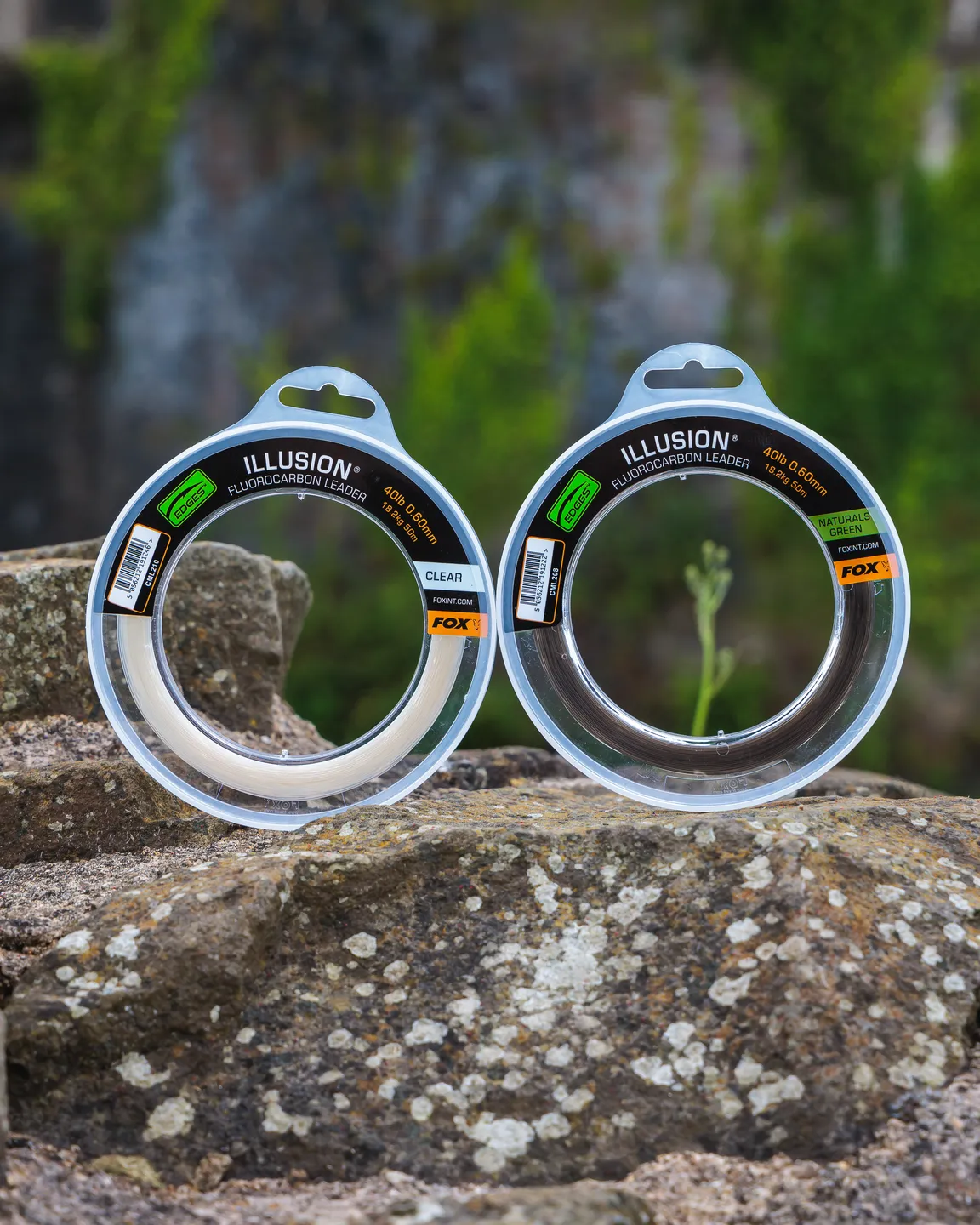 Fox Illusion Fluorocarbon Leaders 0.60mm 50m 18.2kg Naturals Green