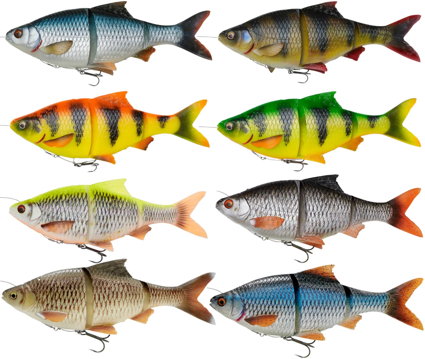 Savage Gear 4D Line Thru Roach Softbait 18cm 80g Slow Sinking Firetiger