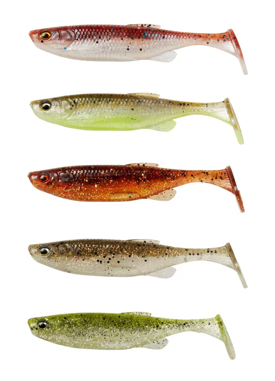 Soft Baits Savage Gear Fat Minnow T-Tail 10.5cm 11g 5pcs - Clearwater Mix