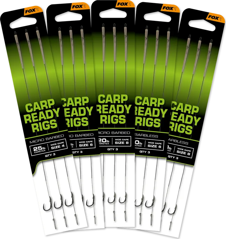 Fox EOS Barbless Ready Rigs Wide Gape Size 6 20cm 9.1kg