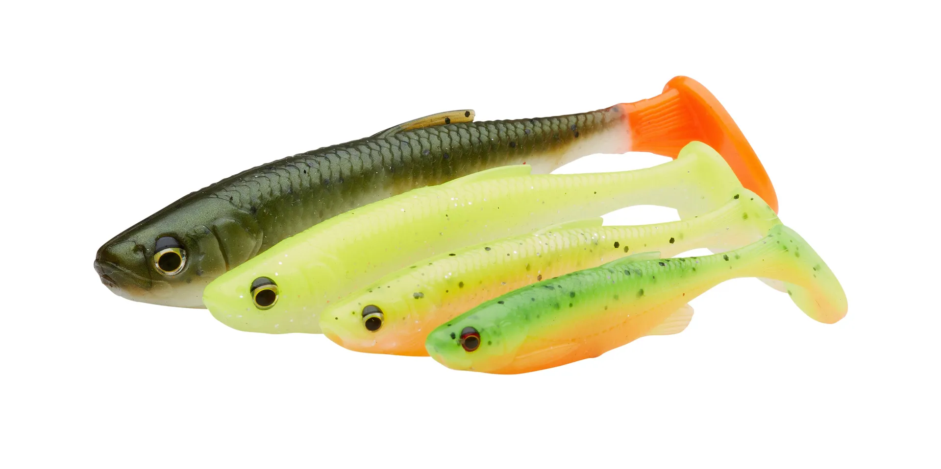 Soft Baits Savage Gear Fat Minnow T-Tail 13cm 20g 5pcs - Clearwater Mix