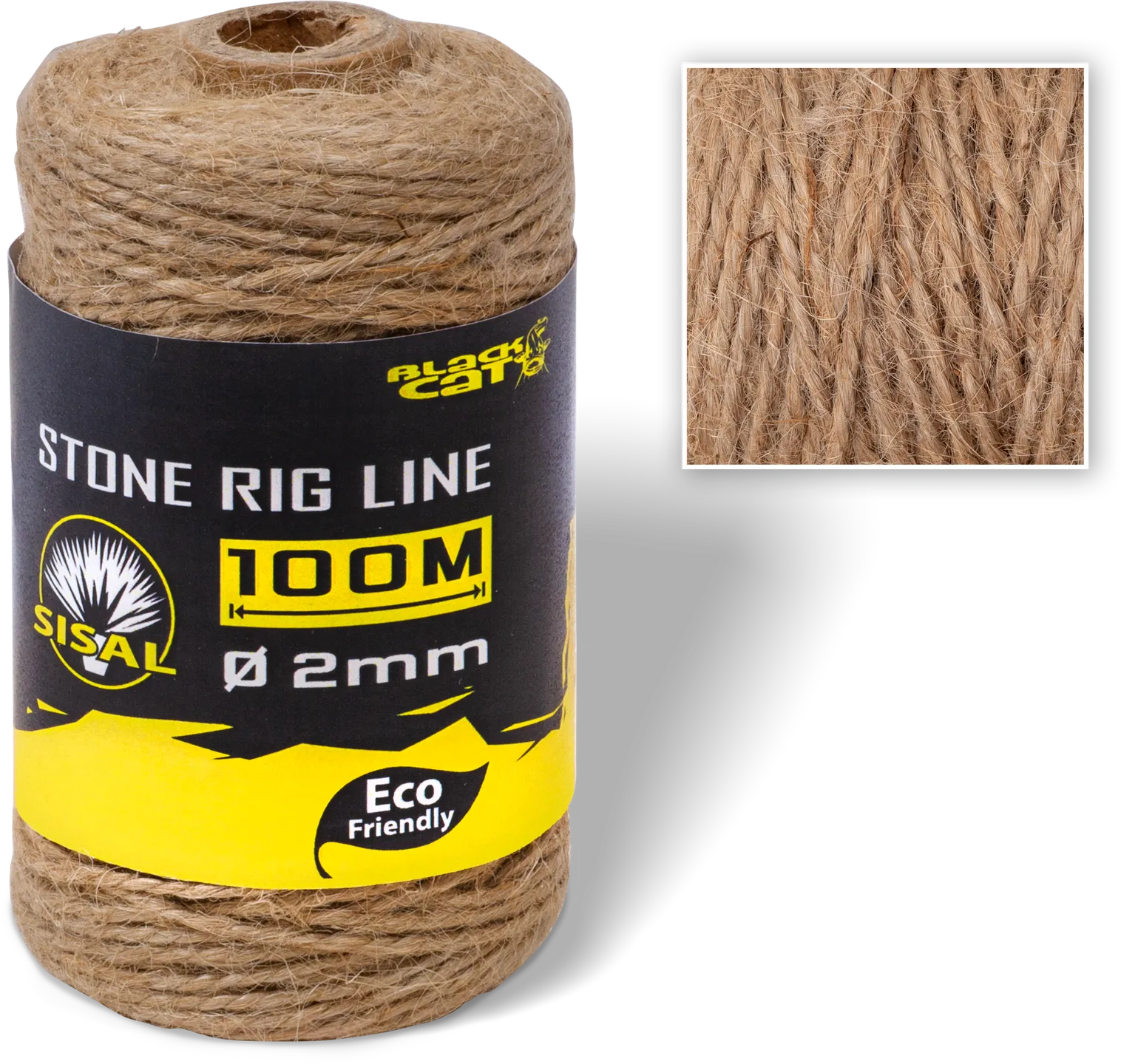 Black Cat Stone Rig Line 2mm 100m Sisal