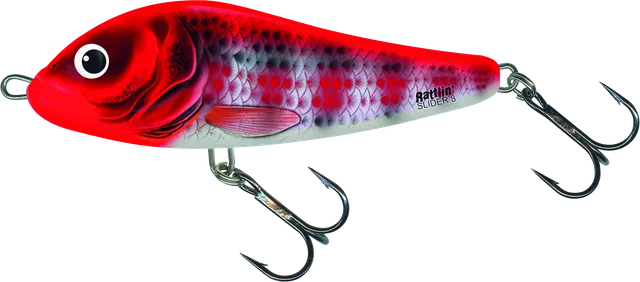 Salmo Rattlin Slider 11cm 45g Holo Red Head Striper Sinking