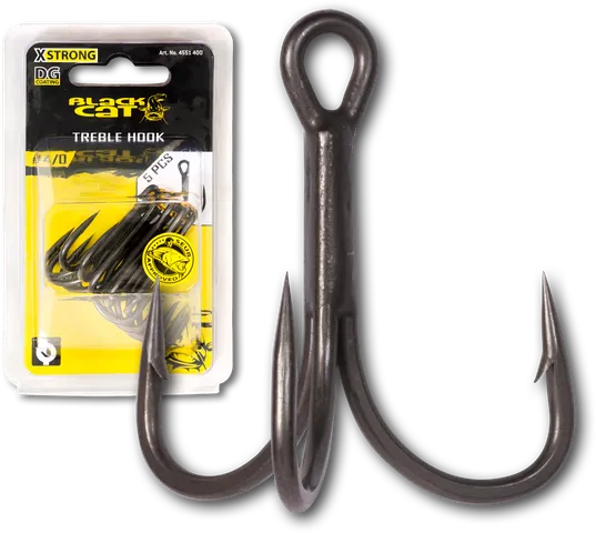Black Cat Treble Hook #3/0 DG