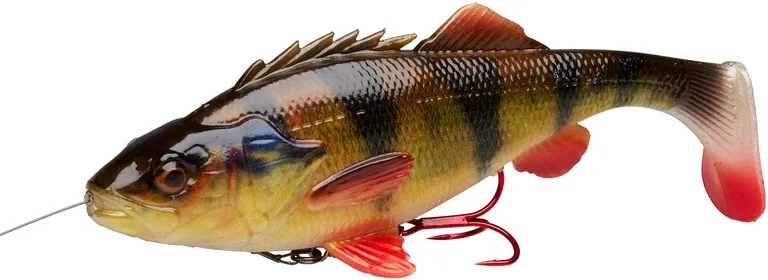 Savage Gear 4D Line Thru Perch Shad 20cm 100g Slow Sink Albino