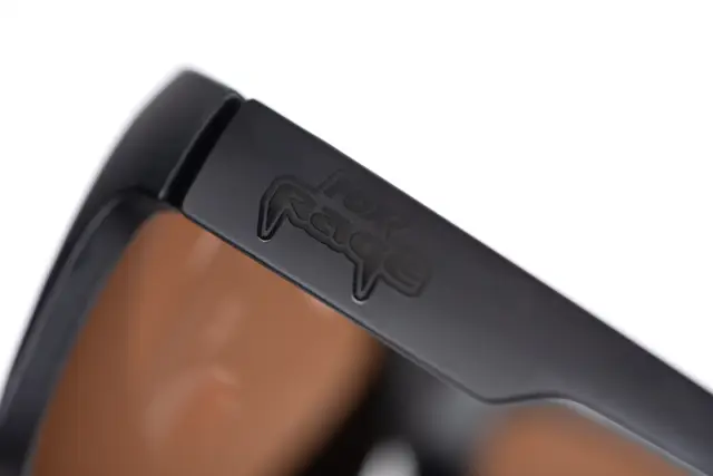 Fox Rage Matt Black Polarized Glasses Wrap Brown