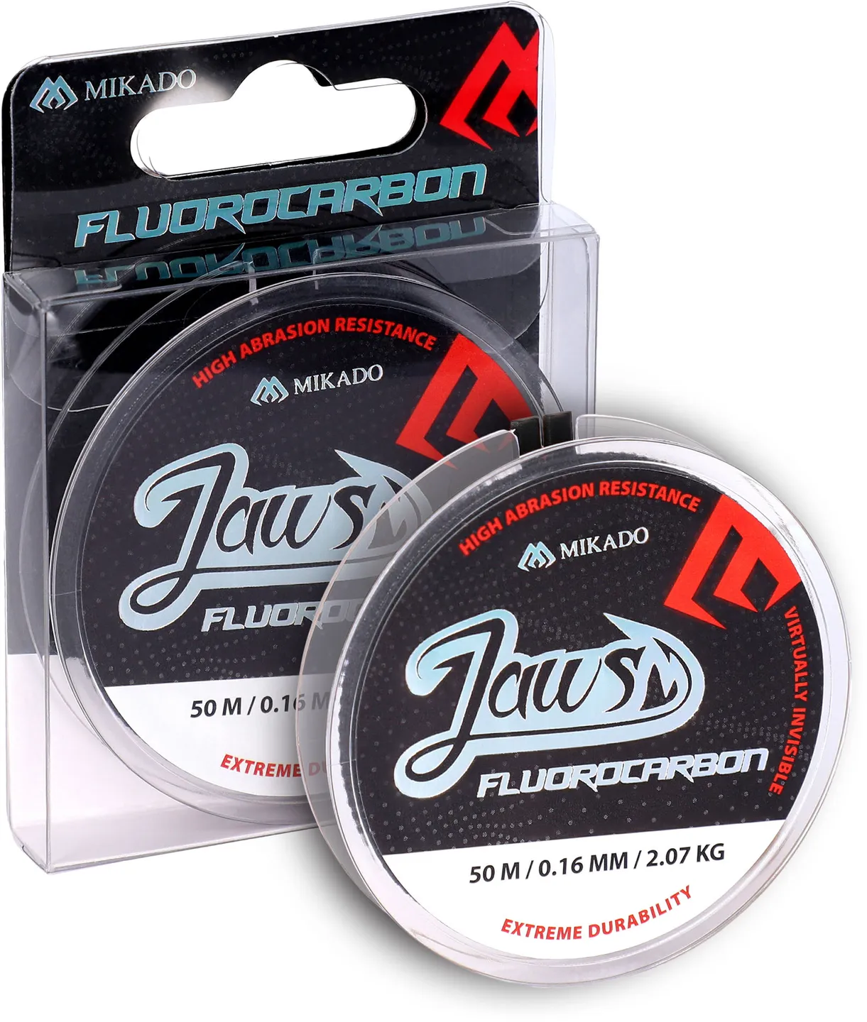 Mikado Fluorocarbon Jaws - 0.25mm, 5.08kg, 50m, Transparent