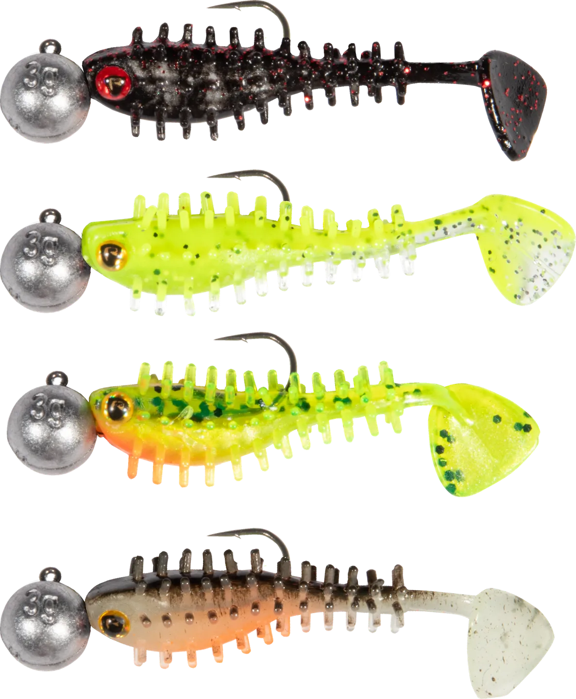 Fox Rage Ultra UV Micro Spikey Mixed Colour Loaded Lure Pack 2pc 3g 4cm Micro Spiky Fry