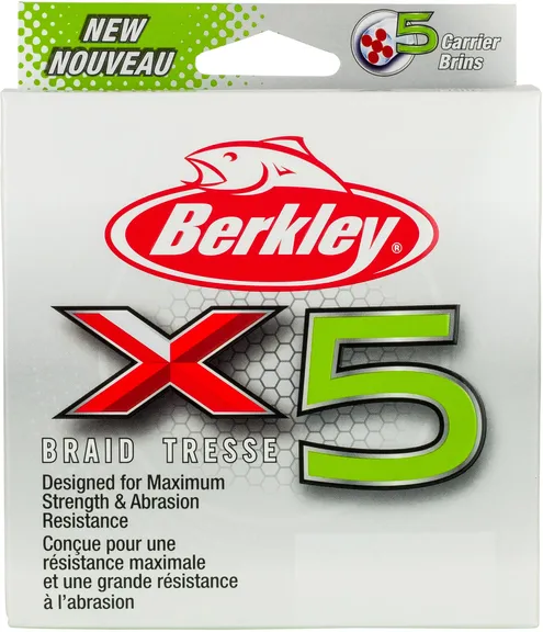 Berkley x5 Braid 0.10mm 9kg 150m Flame Green