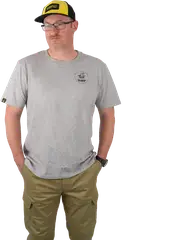 Black Cat Grey Marl T-Shirt XXXL