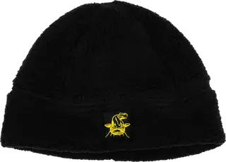 Black Cat Fleece Beanie Hat Black Polyester