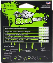 Berkley Sick Braid 0.29mm 26.4kg 150m Flame Green