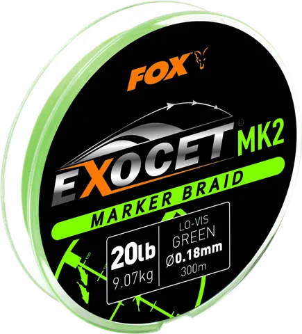 Fox Exocet MK2 Spod & Marker Braid 0.18mm 9kg 300m Green