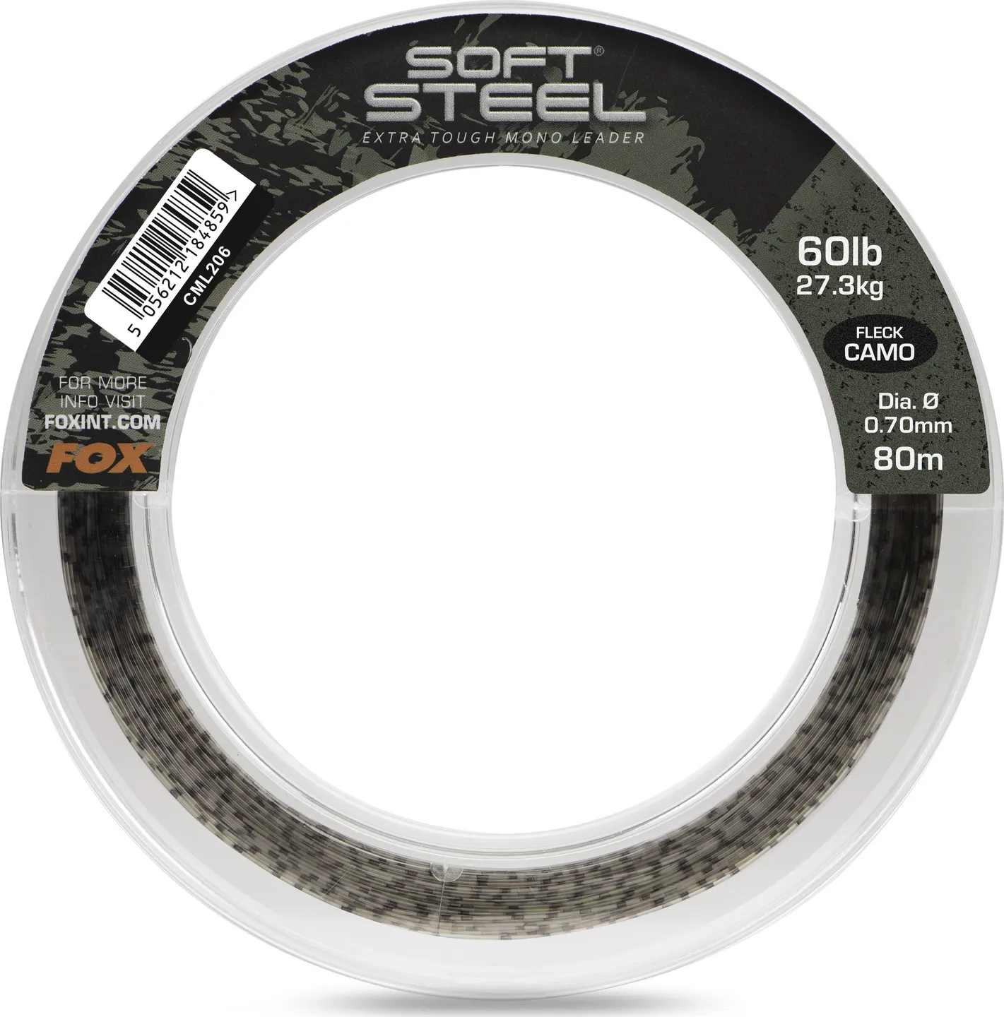 Fox Soft Steel Fleck Camo Leader 0.70mm 27.3kg 80m