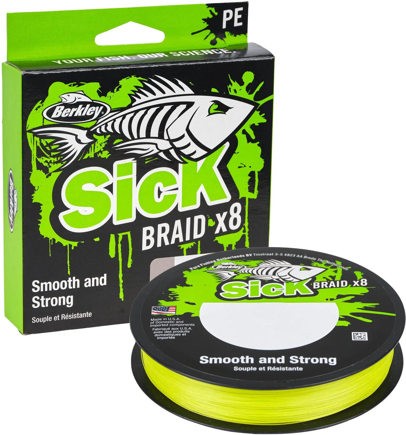 Berkley Sick Braid 150m 23.6kg 0.23mm 8 Flame Green