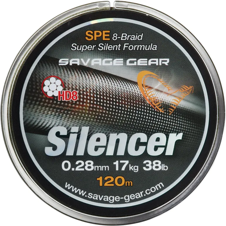 Savage Gear HD8 Silencer Braid 120m 0.12mm 6.3kg Green