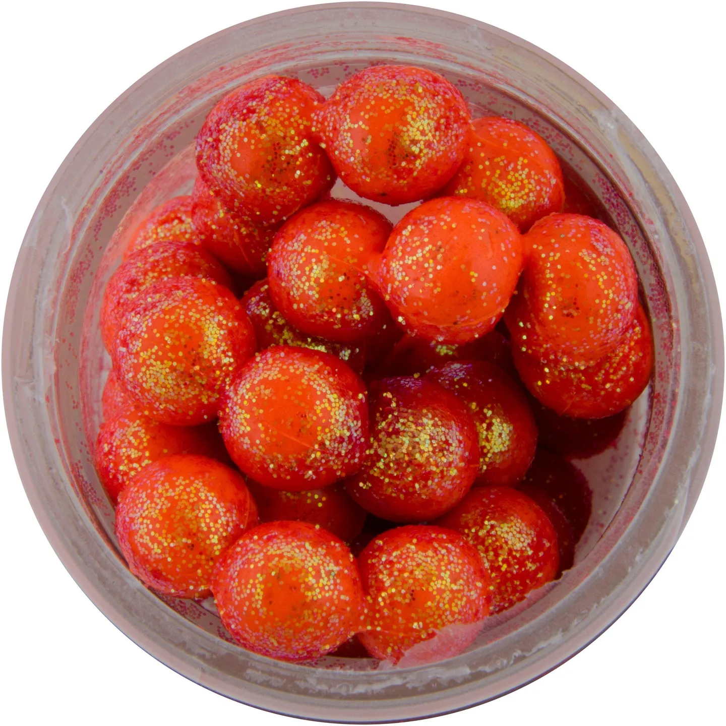 Berkley Sparkle Power Eggs Floating Magnum 12pc 14g 0.48cm Fluorescent Orange With Scales