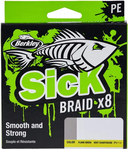 Berkley Sick Braid 0.39mm 46.3kg 150m Flame Green