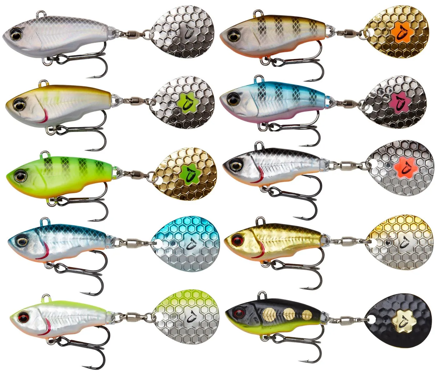 Savage Gear Fat Tail Spin Tail Baits & Hybrid Baits 24g 8cm Sinking Blue Silver