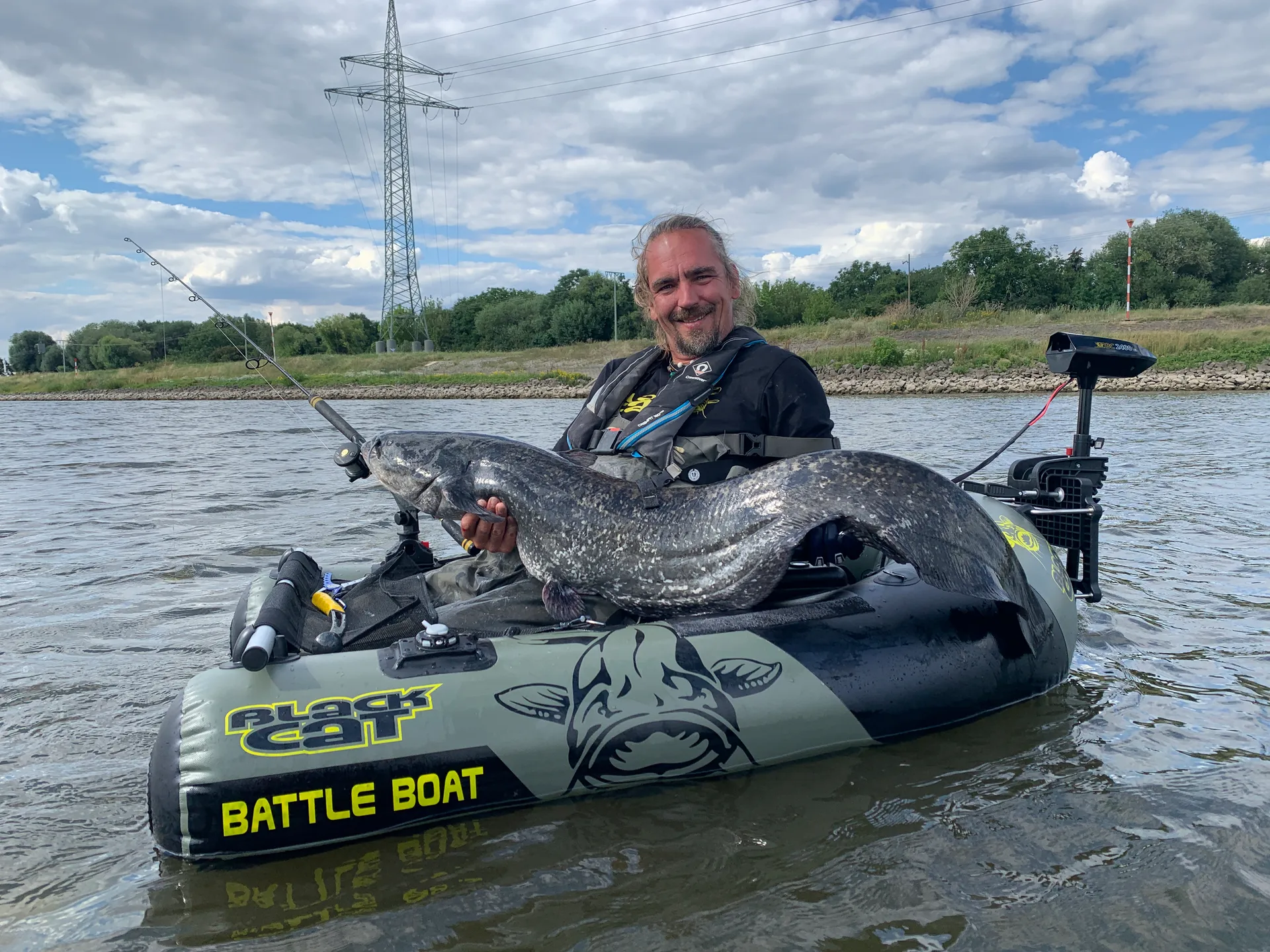 Black Cat Battle Boat Bellyboot 170cm 1 PVC