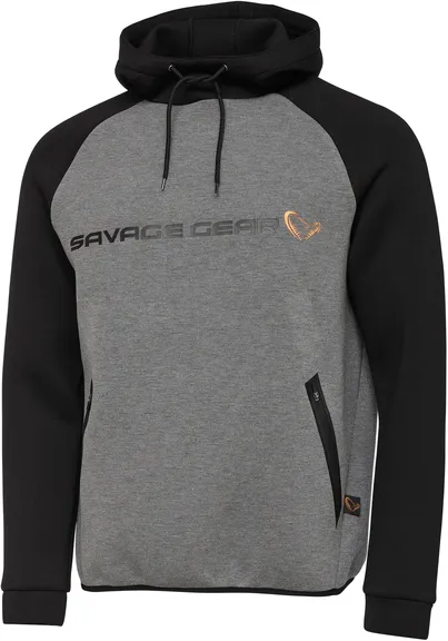 Savage Gear Tec-Foam Hoodie Clothes Grey Melange Male XL