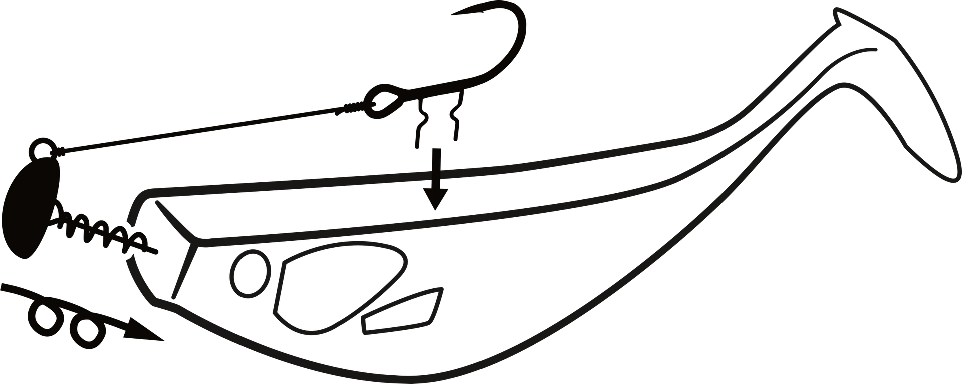 Black Cat Shad Claw Rig #6/0 10g 100kg