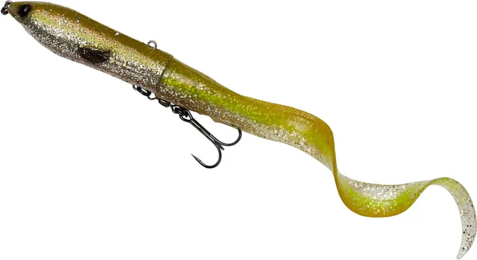 Savage Gear 3D Hard Eel 2+1 17cm 50g Green Silver Ayu