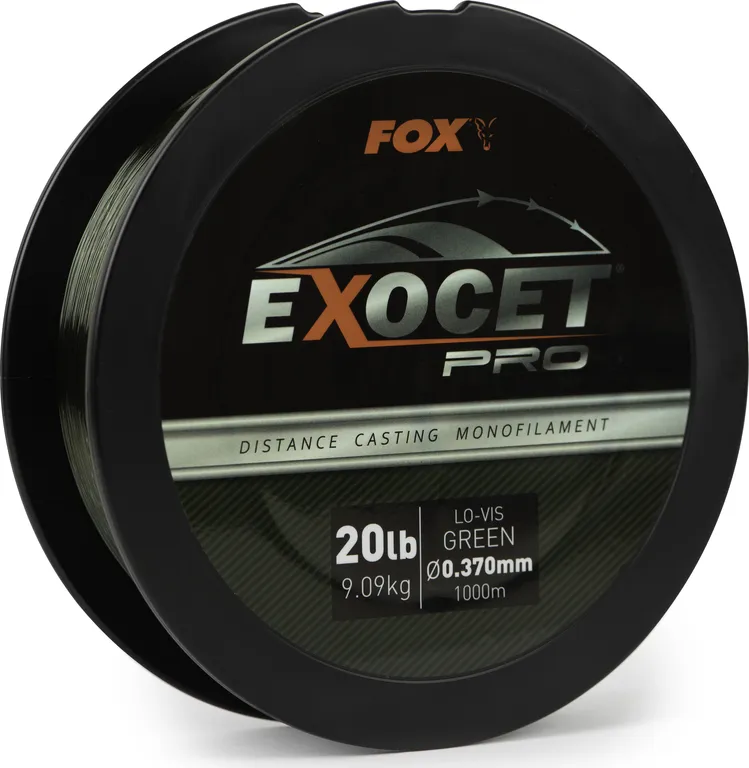 Fox Exocet Pro Mono 0.37mm 9.09kg 1000m Low vis green