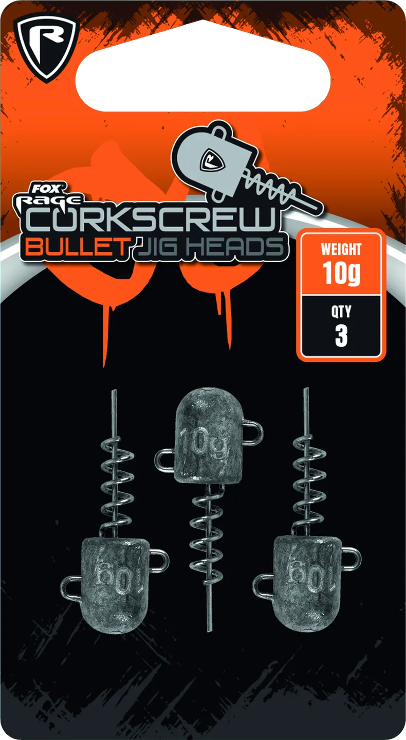 Fox Rage Corkscrew Bullet Jig Heads 5g