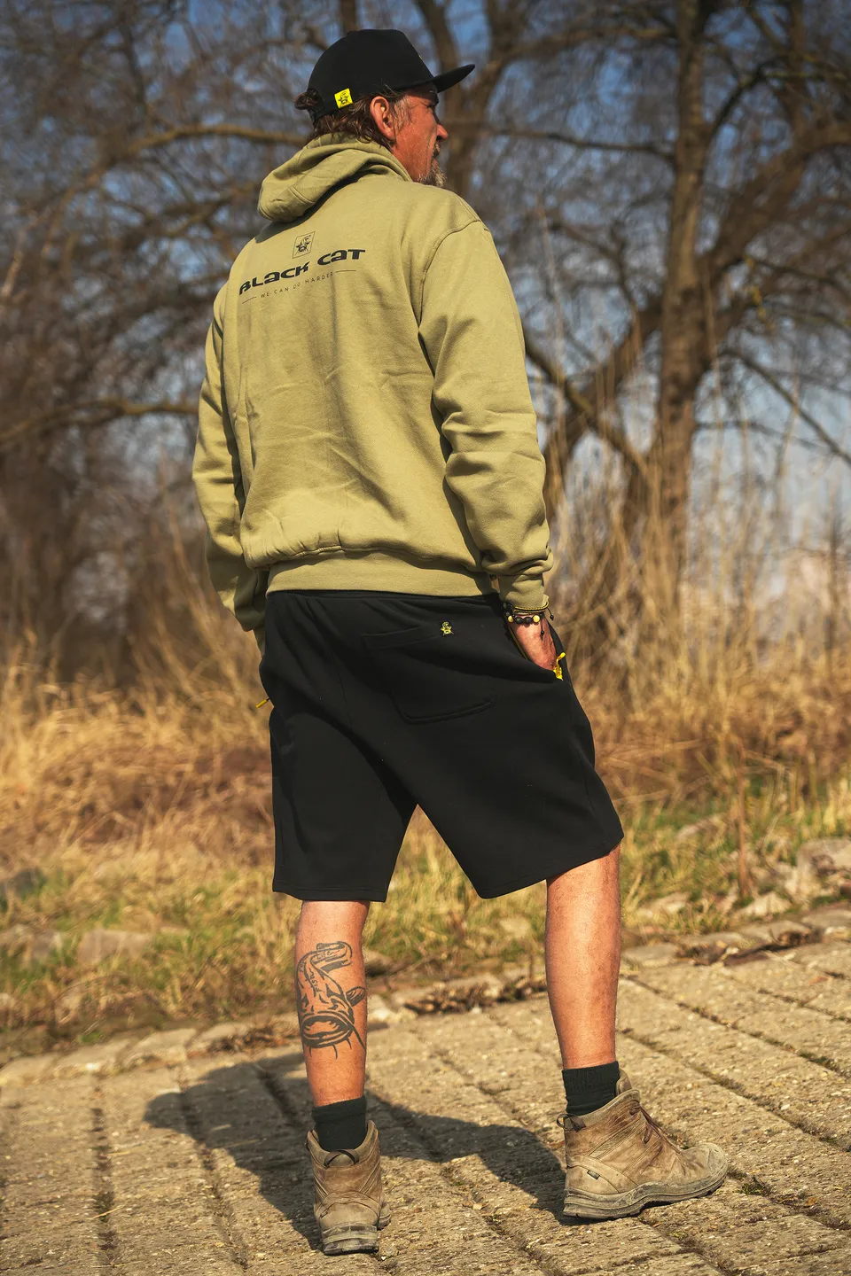 Black Cat Jogger Shorts 3XL