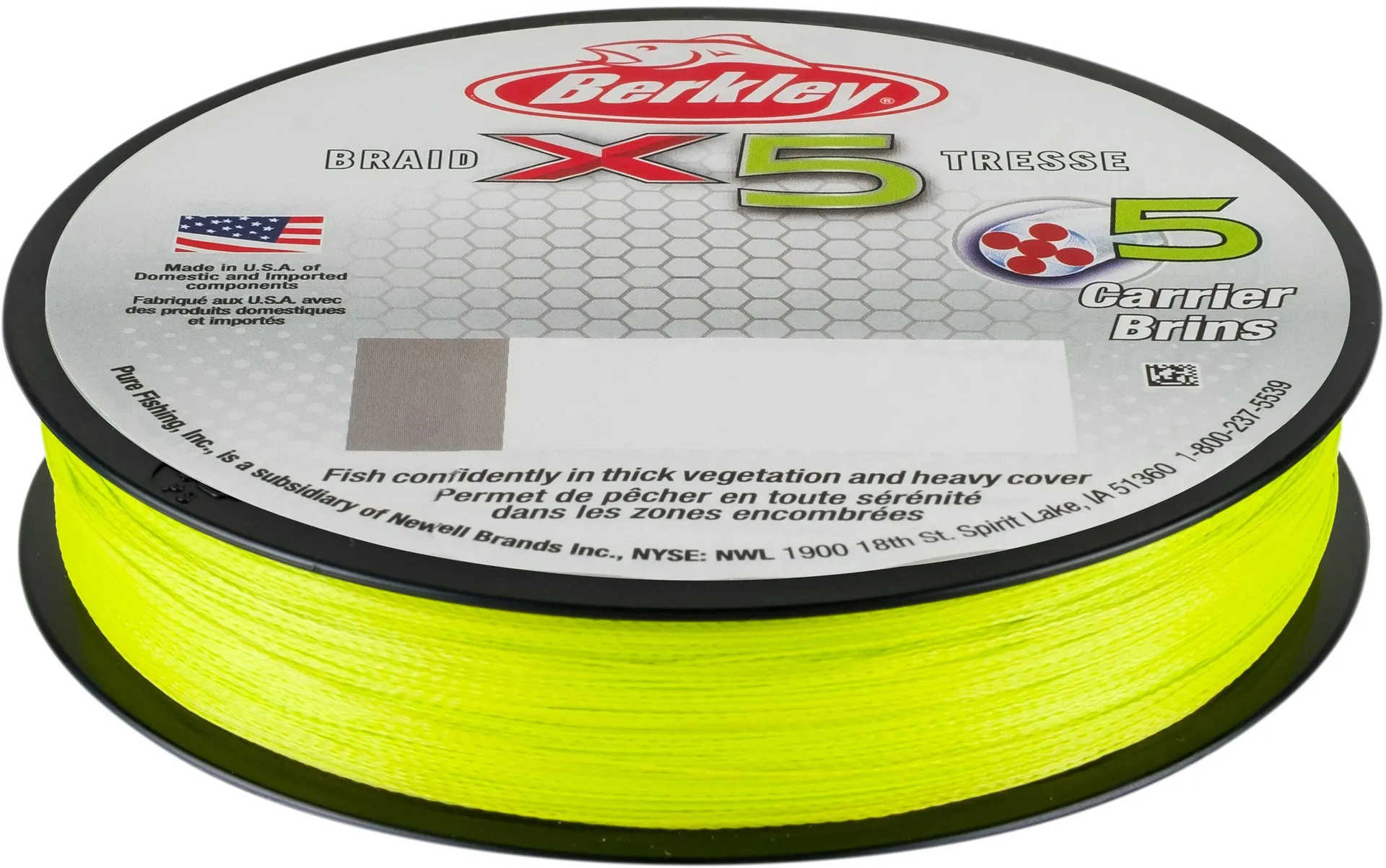 Berkley x5 Braid 0.08mm 7.6kg 150m Flame Green