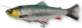Savage Gear 4D Line Thru Pulse Tail Trout Softbaits 20cm 102g Slow Sinking Green Silver