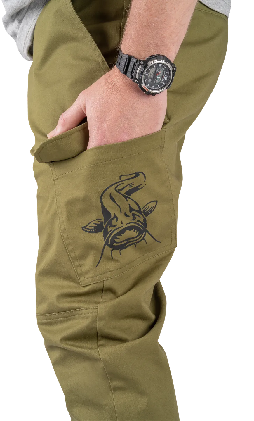 Black Cat Cargo Trousers S Green