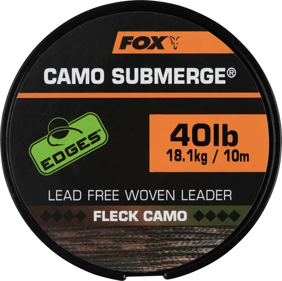 Fox Edges Submerge Camo Leader 30kg 10m Fleck Camo Lead-free