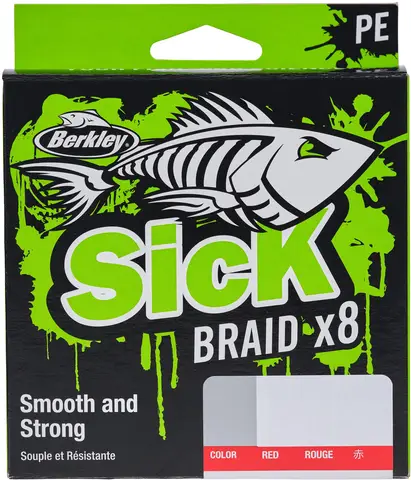 Berkley Sick Braid 150m 38.1kg 0.33mm 8 Red